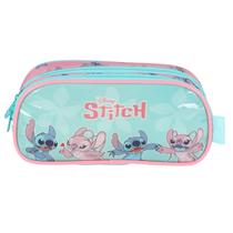 Estojo Stitch Angel Escolar Duplo Infantil Disney Meninas