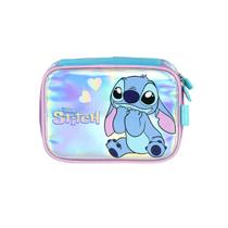 Estojo Stitch Box Holografico Meninas Escolar Infantil Kids