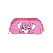 Estojo Stitch Triplo Disney Pelucia Infantil Meninas Escolar