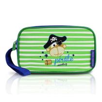 Estojo Tamanho Médio Azul Pequeninos Jacki Design Azul - Macaco Estojo Tamanho Médio Azul Pequeninos Jacki Design Azul - Macaco