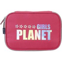 Estojo Tecido BOX Planet GIRLS Logo Holográfico.