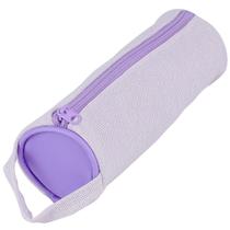 Estojo tecido de poliester com brilho tom pastel