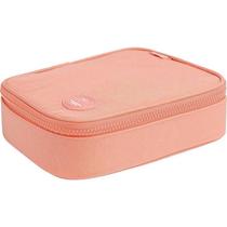 Estojo Tecido Happy Box Gd Salmao