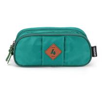 Estojo Tecido UP4YOU 2 Zíperes Verde