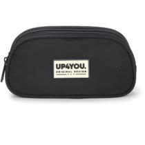 Estojo tecido up4you 2ziperes preto