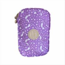 Estojo Tegaote 1 divisória box crinkle galaxy lilás GT01-126 Estojo Tegaote 1 divisória box crinkle galaxy lilás GT01-126