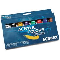Estojo Tinta Acrílica Acrylic Colors Acrilex com 8 Bisnagas 20ml - ACRILEX