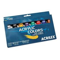 Estojo Tinta Acrílica Acrylic Colors Acrilex Com 8 Bisnagas