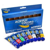 Estojo Tinta Acrílica Acrylic Colors com 8 Bisnagas Acrilex