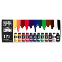 Estojo Tinta Acrílica Basics Fluid Liquitex 118ml C/12 Cores Estojo Tinta Acrílica Basics Fluid Liquitex 118ml C/12 Cores