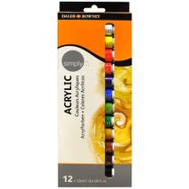 Estojo Tinta Acrílica Daler Rowney Simply c/ 12 Cores 12 ml 126500012 Estojo Tinta Acrílica Daler Rowney Simply c/ 12 Cores 12 ml 126500012