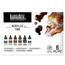 Estojo Tinta Acrílica Ink Liquitex 30ml Metálicas C/6 Cores