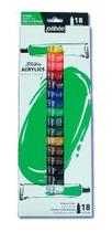 Estojo Tinta Acrílica Pébéo 18 Cores 12ml