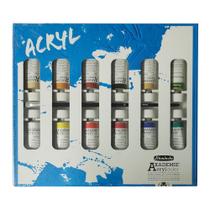 Estojo Tinta Acrílica Schmincke Akademie 11 Cores + Pincel