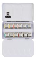 Estojo Tinta Aquarela Akademie Pastilha 12 Cores Schmincke