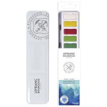 Estojo Tinta Aquarela Pastilha Lefranc Bourgeois com 12 Cores + Pincel