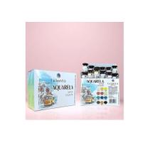 Estojo Tinta Aquarela Talento - Contém 12 Unidades - 20ml Estojo Tinta Aquarela Talento - Contém 12 Unidades - 20ml