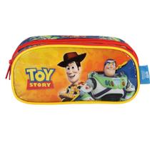 Estojo Toy Story Buzz Woody Duplo Disney Original Penal Laranja