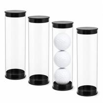 Estojo Transparente para Bolas de Golfe HANABASS com 4 Tubos em PVC Estojo Transparente para Bolas de Golfe HANABASS com 4 Tubos em PVC