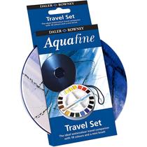 Estojo Travel Set Aquarela Pastilha Daler & Rowney Aquafine 18 Cores