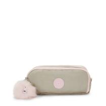 Estojo Três Zíperes Gitroy Kipling Gold Shimmer