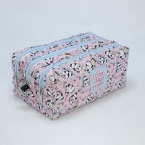 Estojo Triplo com Estampa de Panda - Ideal para Organização Estojo Triplo com Estampa de Panda - Ideal para Organização