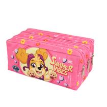 Estojo Triplo DAC em Tecido Patrulha canina 3 divisórias