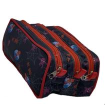 Estojo triplo escolar Spider Ac Bag Estojo triplo escolar Spider Ac Bag