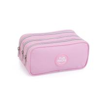 Estojo Triplo Feminino Escolar Moderno Espaçoso Organizador