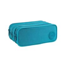 Estojo Triplo Grande Organizador Académie Tilibra Turquesa Material Escolar Volta as Aulas Reforçado Estojo Triplo Grande Organizador Académie Tilibra Turquesa Material Escolar Volta as Aulas Reforçado