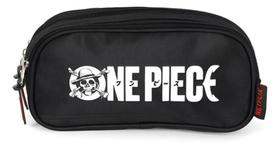 Estojo Triplo Juvenil One Piece - Preto - One Piece Estojo Triplo Juvenil One Piece - Preto - One Piece