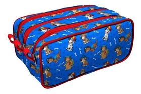 Estojo Triplo Organizador Infantil Dog Cachorro Cachorrinho Pets