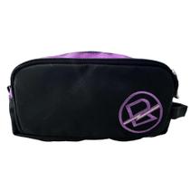 Estojo Triplo Preto e Roxo Emborrachado - Risca