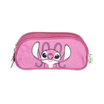 Estojo Triplo Stitch Angel Pelúcia Roxo Luxcel ET50064SC Lançamento 2026