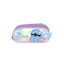 Estojo Triplo Stitch Holografico Disney Meninas Kids Escolar Estojo Triplo Stitch Holografico Disney Meninas Kids Escolar