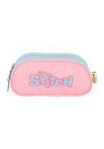 Estojo Triplo Stitch Rosa E Roxo Logo Em Alto Relevo Escolar Estojo Triplo Stitch Rosa E Roxo Logo Em Alto Relevo Escolar