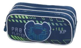 Estojo Triplo Tigor T. Tigre Gamer Escolar Marinho Meninos Estojo Triplo Tigor T. Tigre Gamer Escolar Marinho Meninos