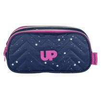 Estojo Triplo Ziper Escolar Infantil Roxo Com Estrelinha Up4you Estojo Triplo Ziper Escolar Infantil Roxo Com Estrelinha Up4you