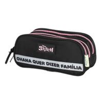 Estojo Triplo Ziper Stitch Preto Estojo Triplo Ziper Stitch Preto