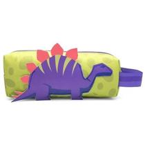 Estojo Tubo Dino com Patch Dinossauro Leoeleo Escolar Ziper