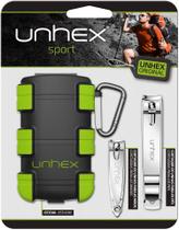 Estojo Unhex Sport 01 - Cortadores mãos e pés - Verde Limão