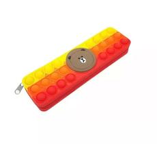 Estojo Ursinho Red Pop It Fidget Toy Bublle Exclusivo Estojo Ursinho Red Pop It Fidget Toy Bublle Exclusivo