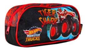 Estojo Velozes Carros Luxcel Escolar Hotwheels Infantil