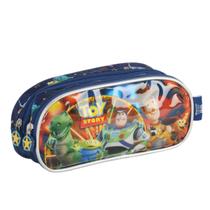 Estojo Verde Escolar Infantil 2 Repartições Toy Story Woody