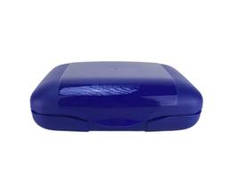 Estojo Visual Tupperware Azul Marinho - Ideal para Lanches e Organização