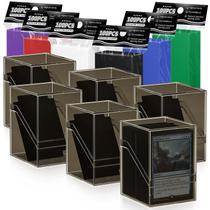Estojos para baralho de cartas, caixa de armazenamento com mangas e divisórias, pacote com 6 Estojos para baralho de cartas, caixa de armazenamento com mangas e divisórias, pacote com 6