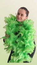 Estola Boá de Plumas 1,5m Festa Verde Limão Estola Boá de Plumas 1,5m Festa Verde Limão
