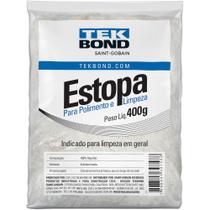 Estopa branca para polimento e limpeza 400 gramas