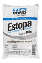 Estopa Branca Para Uso Geral Polimento Limpeza 400g Tekbond