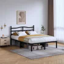 Estrado de Cama Metálico SHOANED Queen 36 cm Sem Ruído com Plataforma